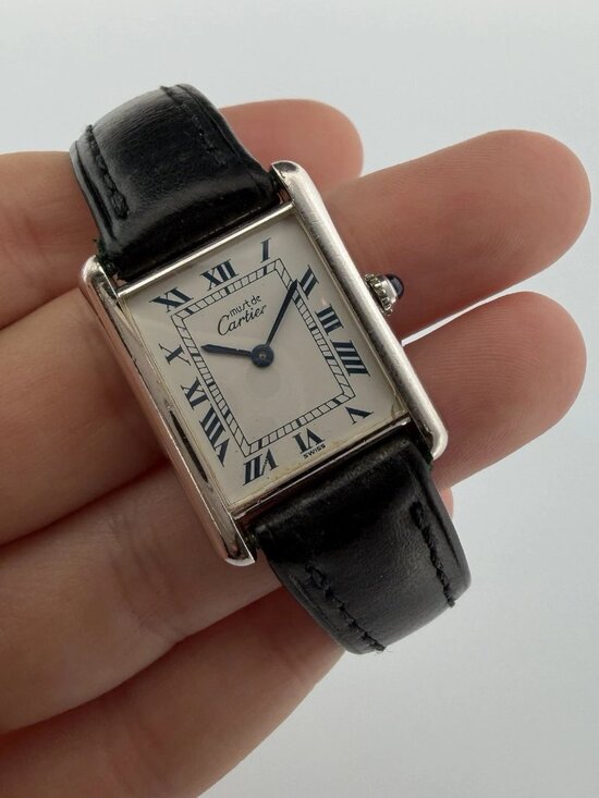 Cartier Must Tank Vermeil Quartz Watch Sterling Silver Large Model Vintage 1990s main image 4